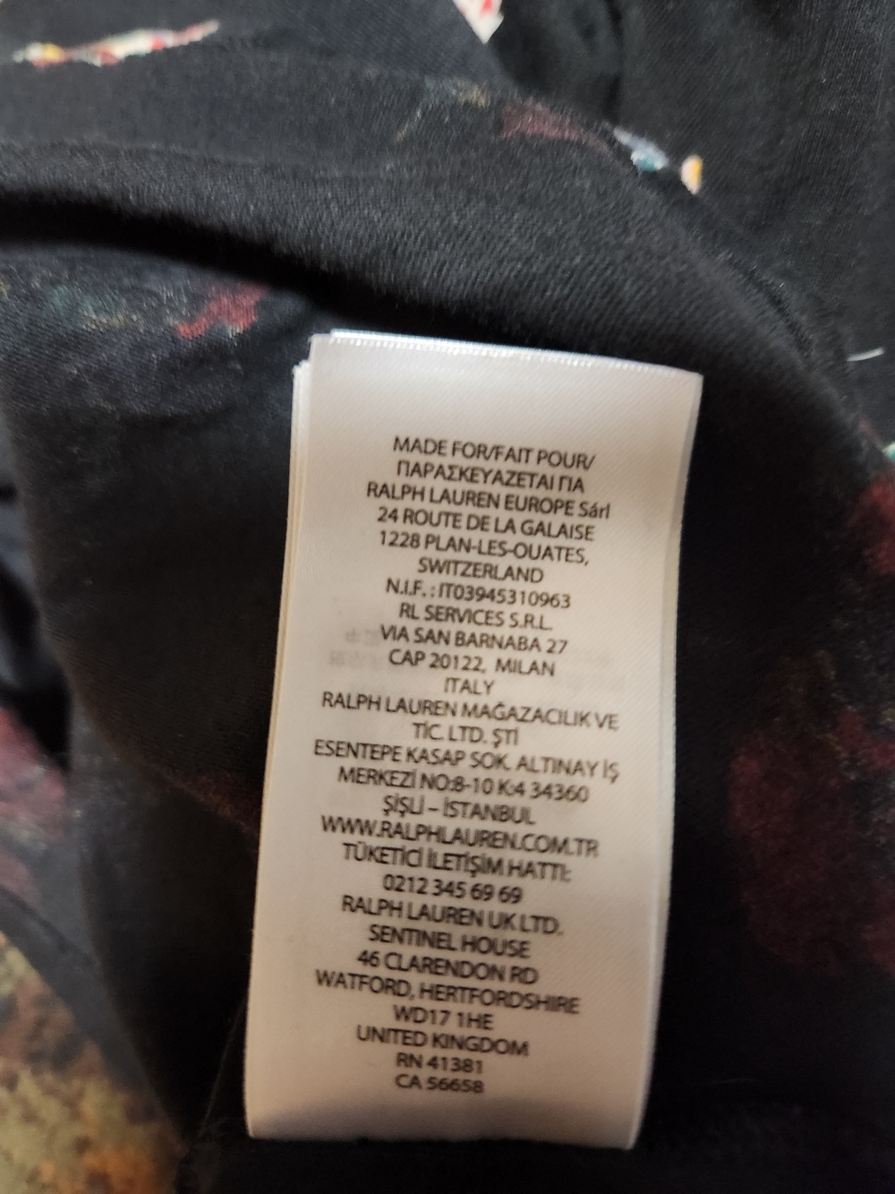Lauren Ralph Lauren Black Floral Tee with Multicolor Blooms - Picture 9 of 11